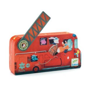 Silhouette Puzzle - The Fire Truck 16pc