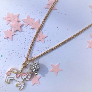 Unicorn Carousel Gold Necklace