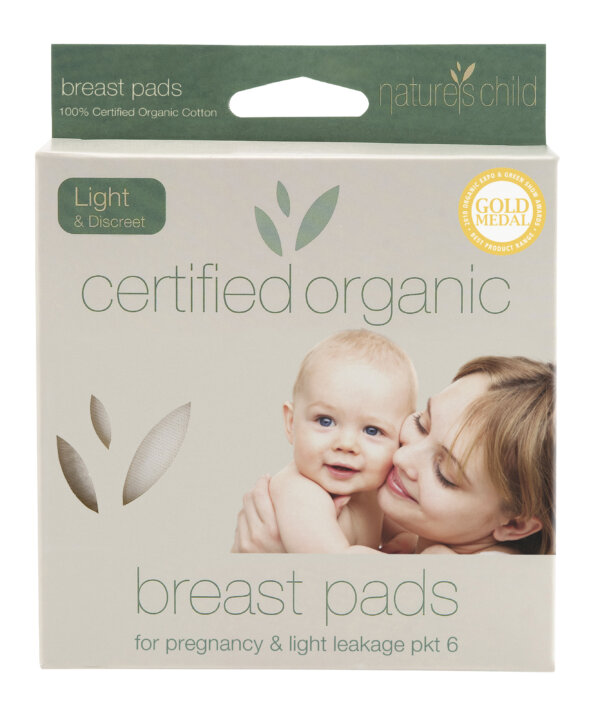 Natures Child Organic Cotton Breast Pads - Light 6pk