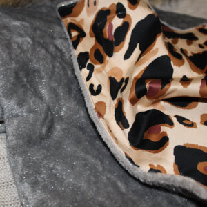 Zara with Grey Glitter Pram Blanket