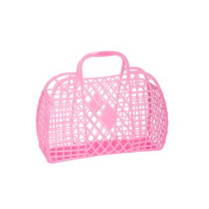 Retro Basket Small | Neon Pink