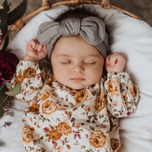 Snuggle Hunny Topknot Headband | Classic Grey