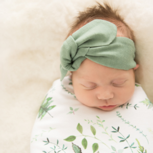 Snuggle Hunny Topknot Headband | Olive